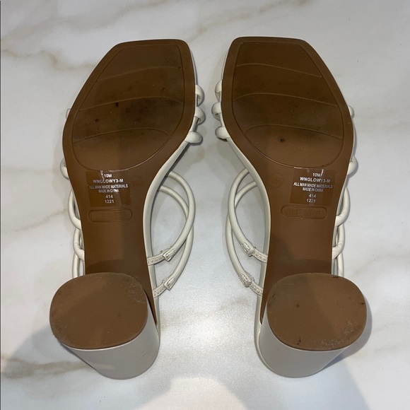 Women's Nine West Ivory Strappy Heels Size 10 - Picture 10 of 10